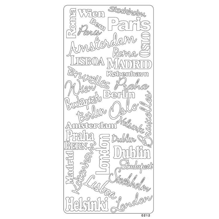 Vaessen creative • Aufkleber 10x23cm 10 Stück Gold verschiedene Texte mit Großbuchstaben