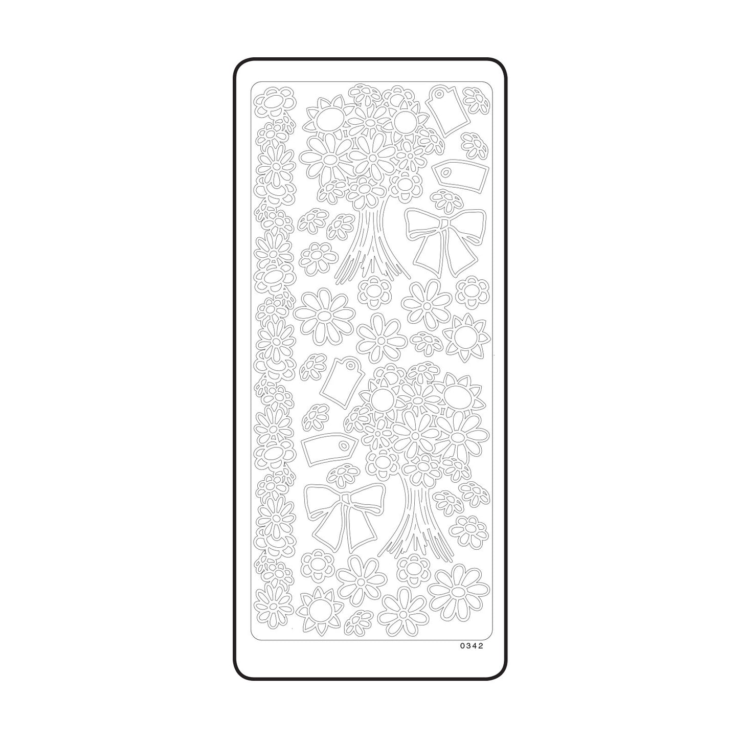 Vaessen creative • Aufkleber 10x23cm 10 Stück goldene Blumen