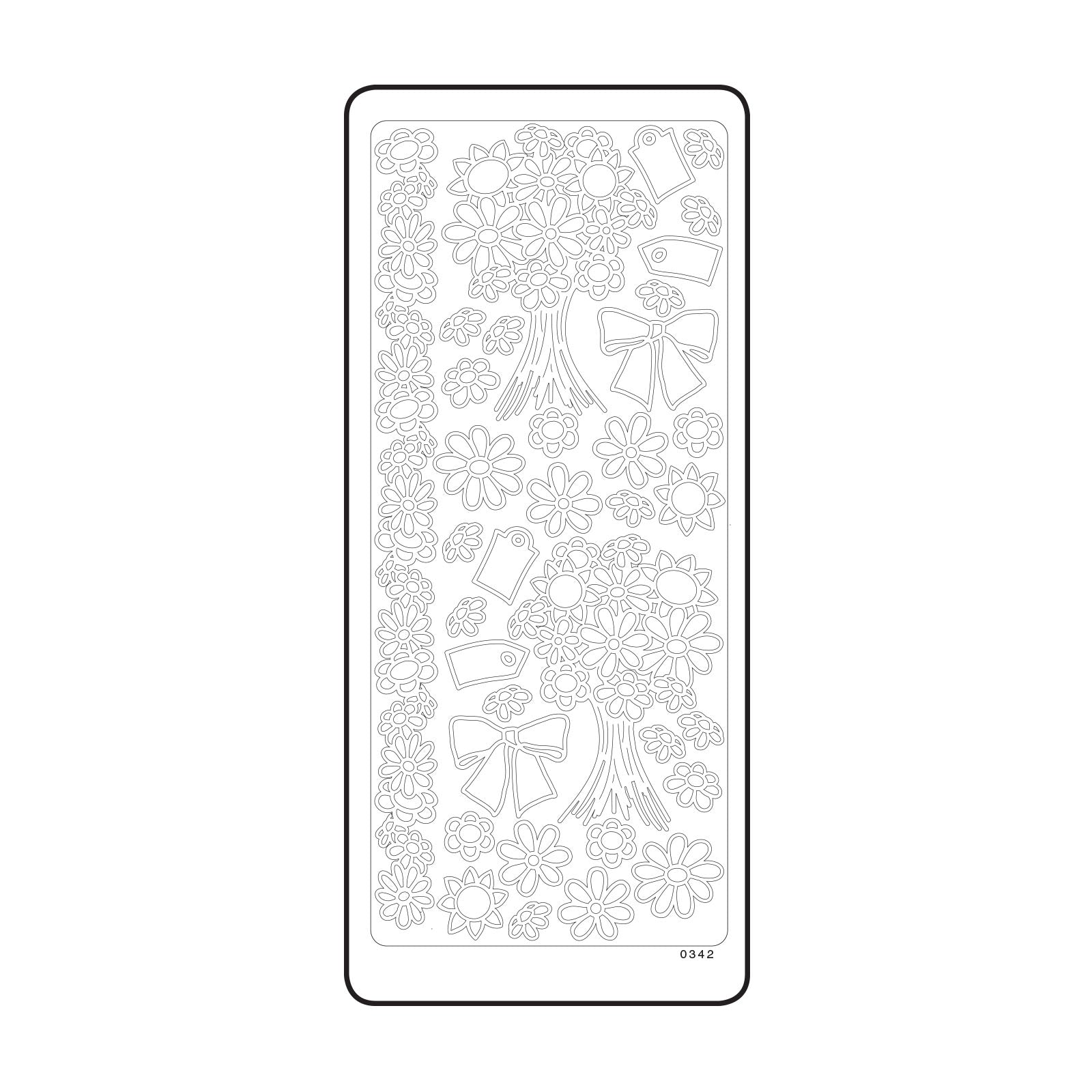 Vaessen creative • Aufkleber 10x23cm 10 Stück goldene Blumen