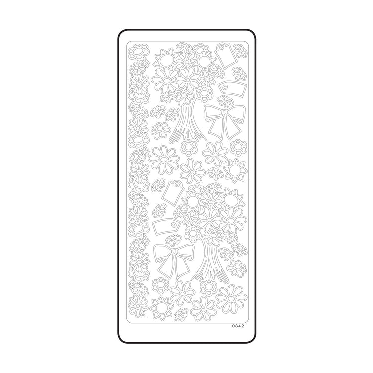 Vaessen creative • Aufkleber 10x23cm 10 Stück goldene Blumen