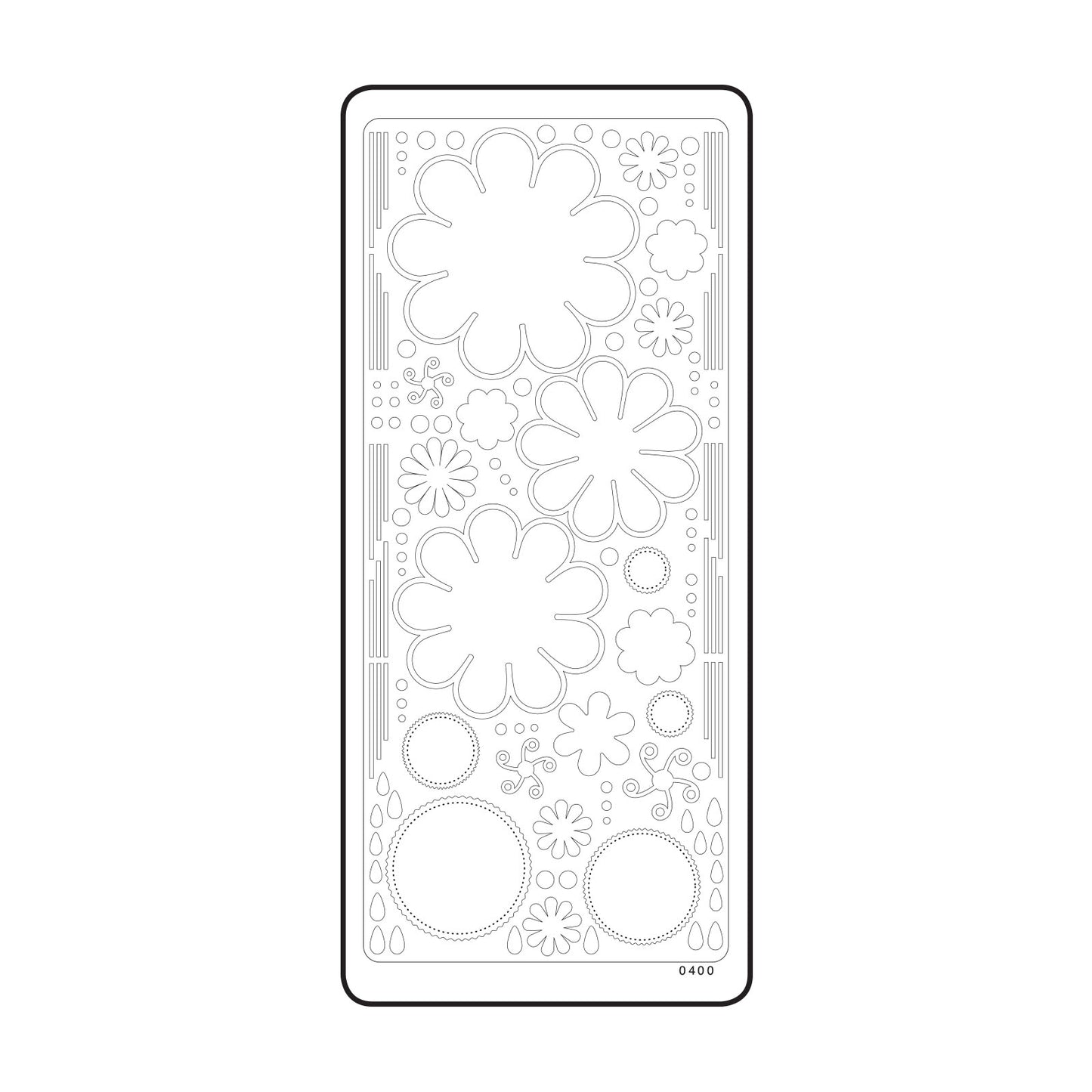 Vaessen creative • Aufkleber 10x23cm 10 Stück goldene Blumen