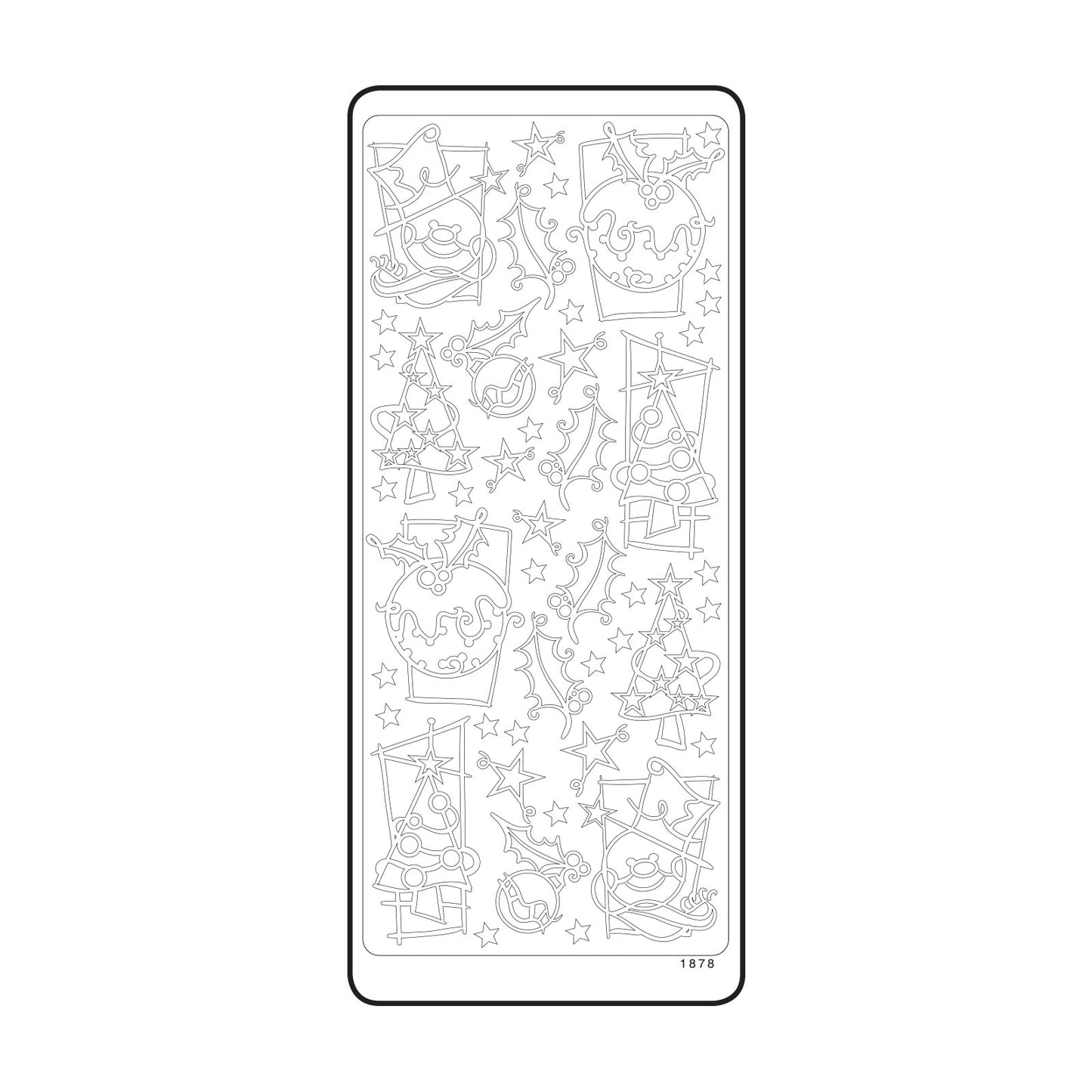 Vaessen creative • Aufkleber 10x23cm 10 Stück Gold Weihnachten Verschiedenes