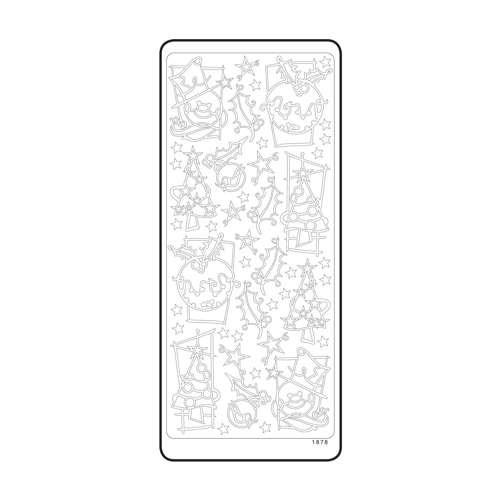Vaessen creative • Aufkleber 10x23cm 10 Stück Gold Weihnachten Verschiedenes