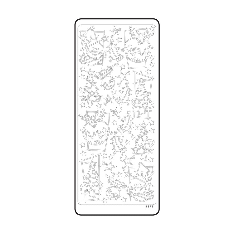 Vaessen creative • Aufkleber 10x23cm 10 Stück Gold Weihnachten Verschiedenes
