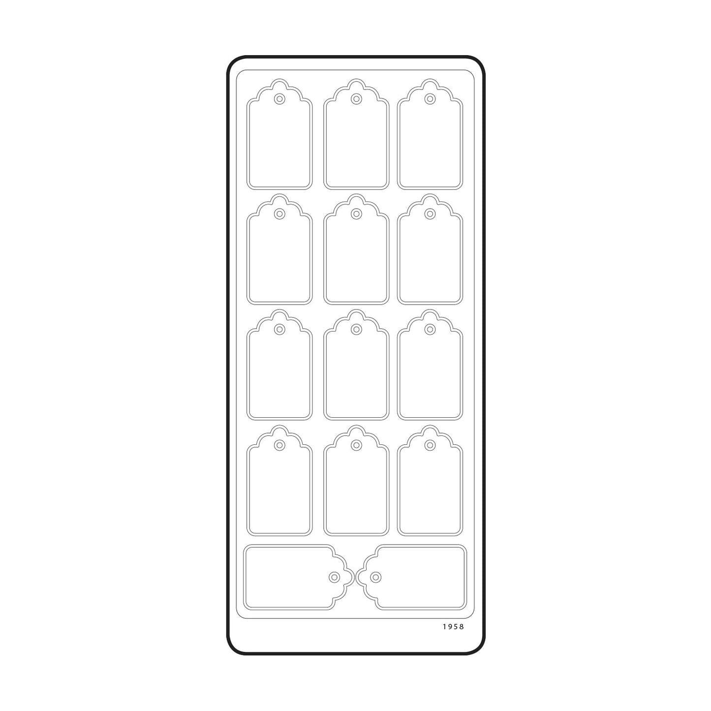 Vaessen creative • Aufkleber 10x23cm 10 Stück silberne Etiketten