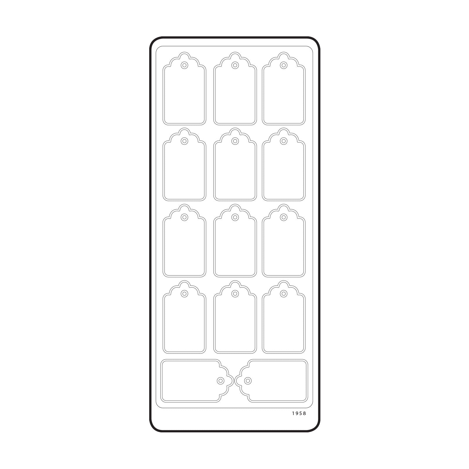 Vaessen creative • Aufkleber 10x23cm 10 Stück silberne Etiketten