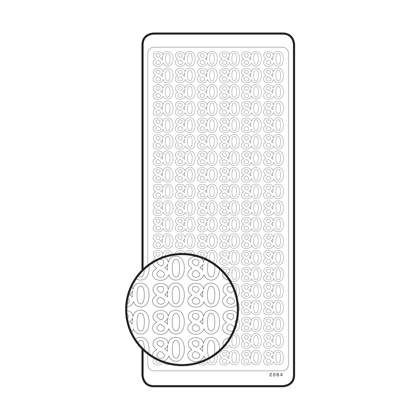 Vaessen creative • Aufkleber 10x23cm 10 Stück Silber Nummer 80