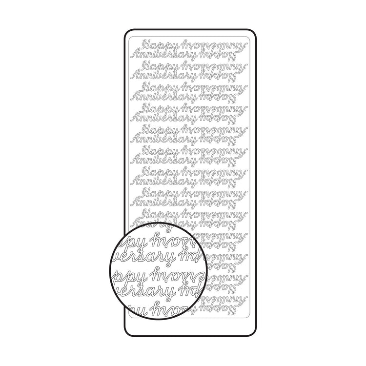 Vaessen creative • Aufkleber 10x23cm 10 Stück Silber Alles Gute zum Jubiläum