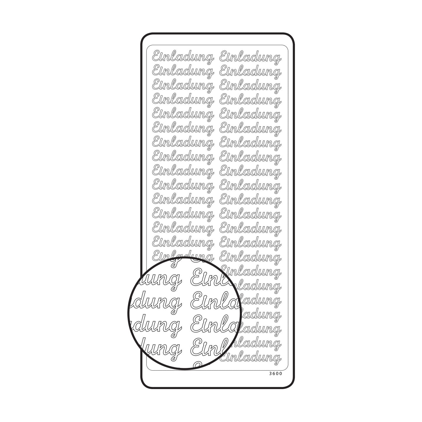 Vaessen creative • Aufkleber 10x23cm 10 Stück Gold Endlieferung