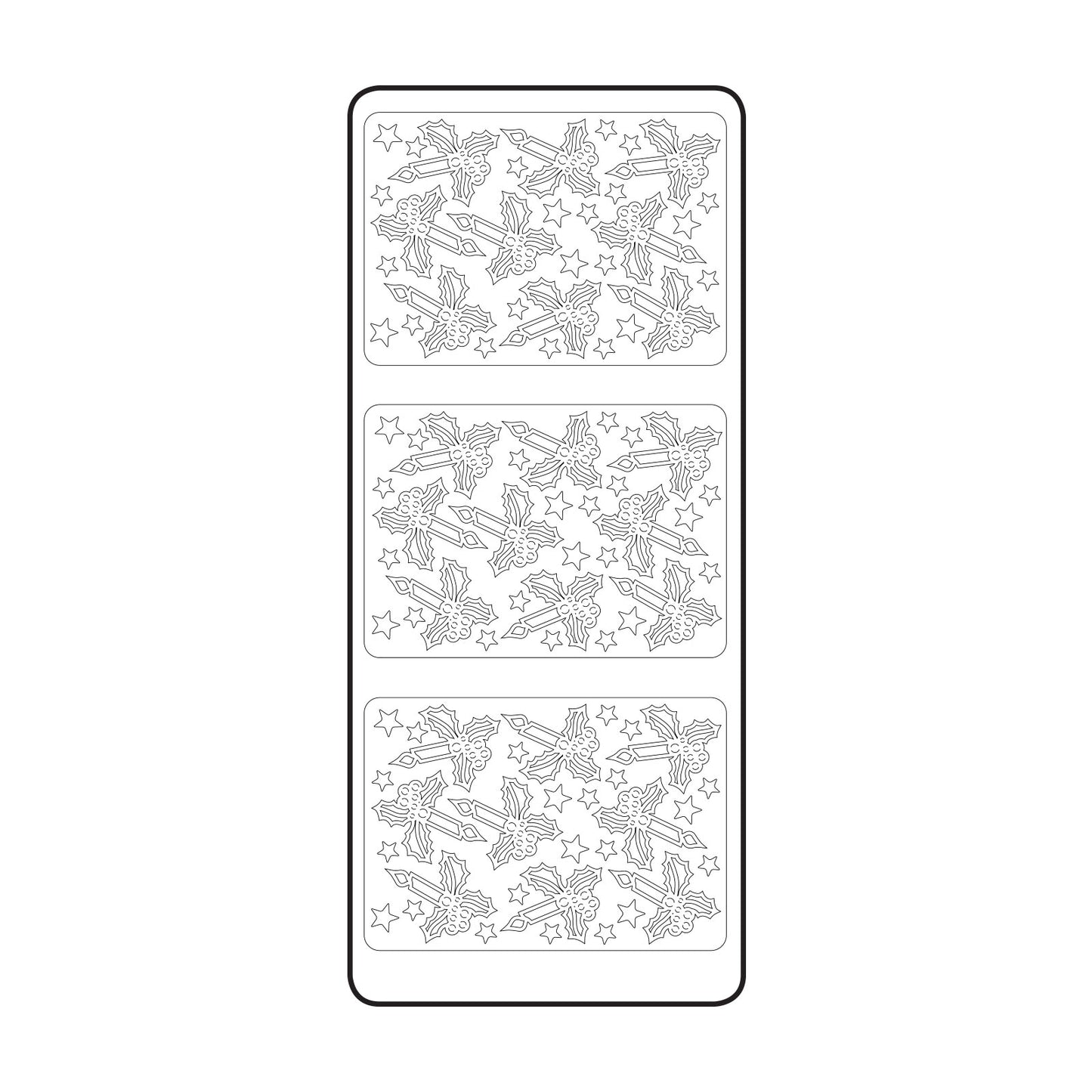 Vaessen creative • Aufkleber 10x23cm 10 Stück goldene Kerzen