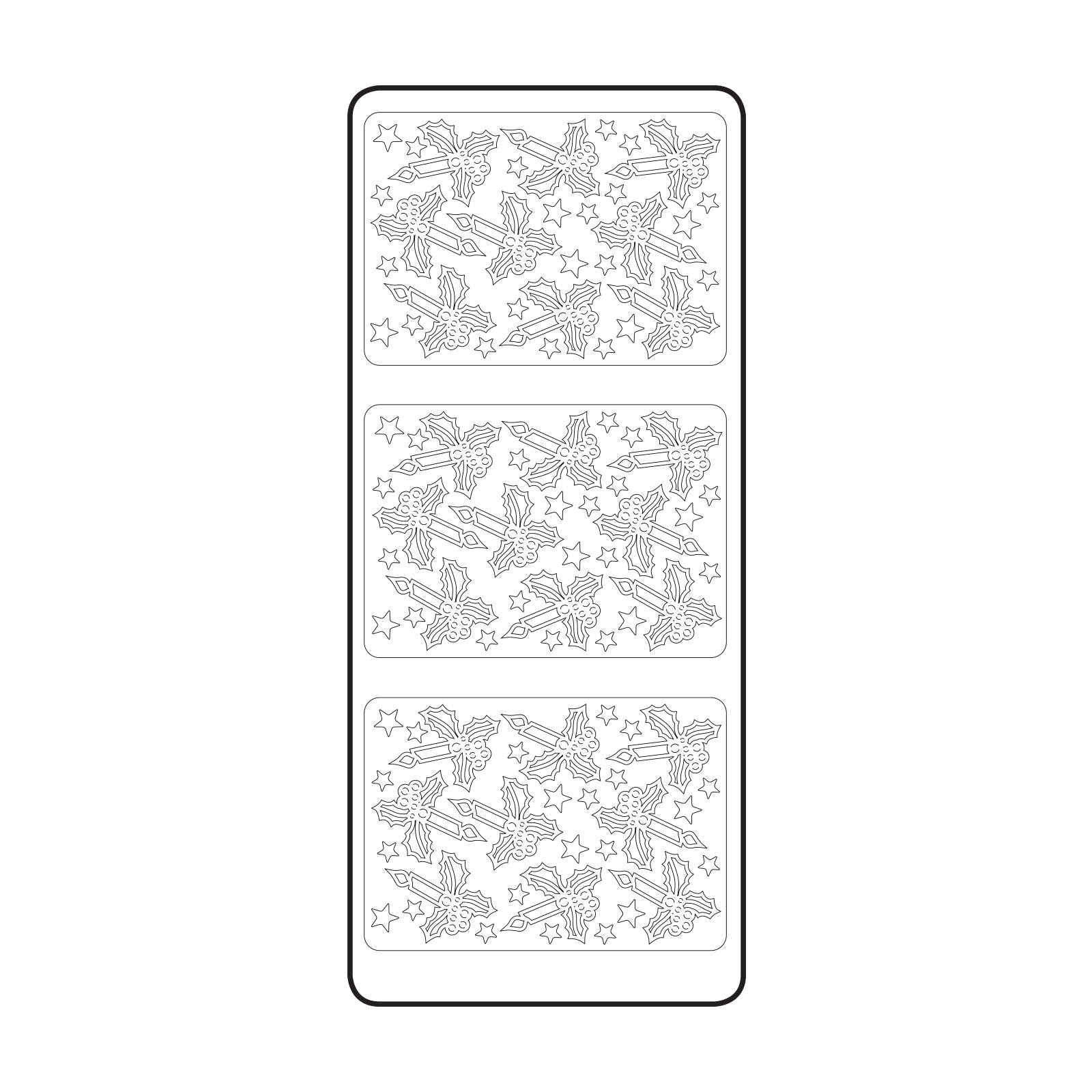 Vaessen creative • Aufkleber 10x23cm 10 Stück goldene Kerzen