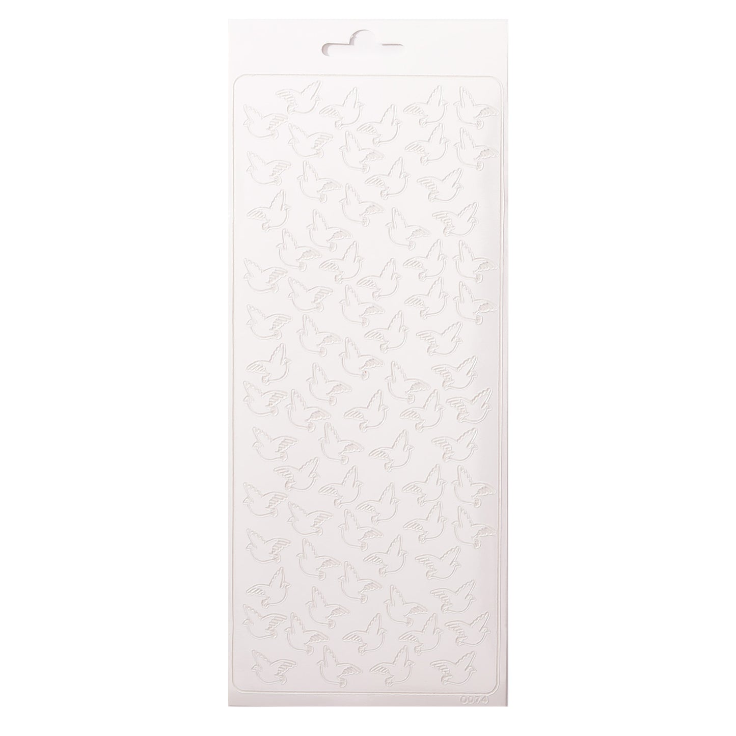 Vaessen creative • Aufkleber 10x23cm 10 Stück Vögel weiß