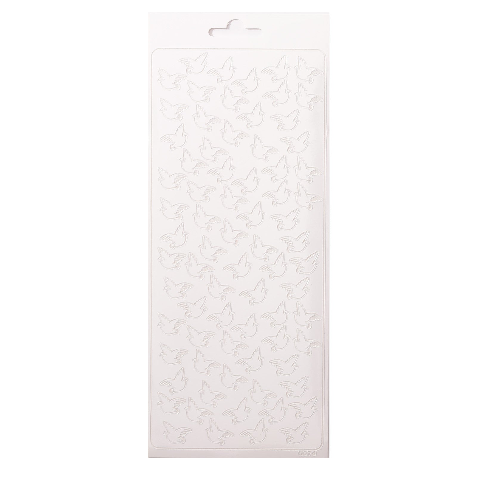 Vaessen creative • Aufkleber 10x23cm 10 Stück Vögel weiß