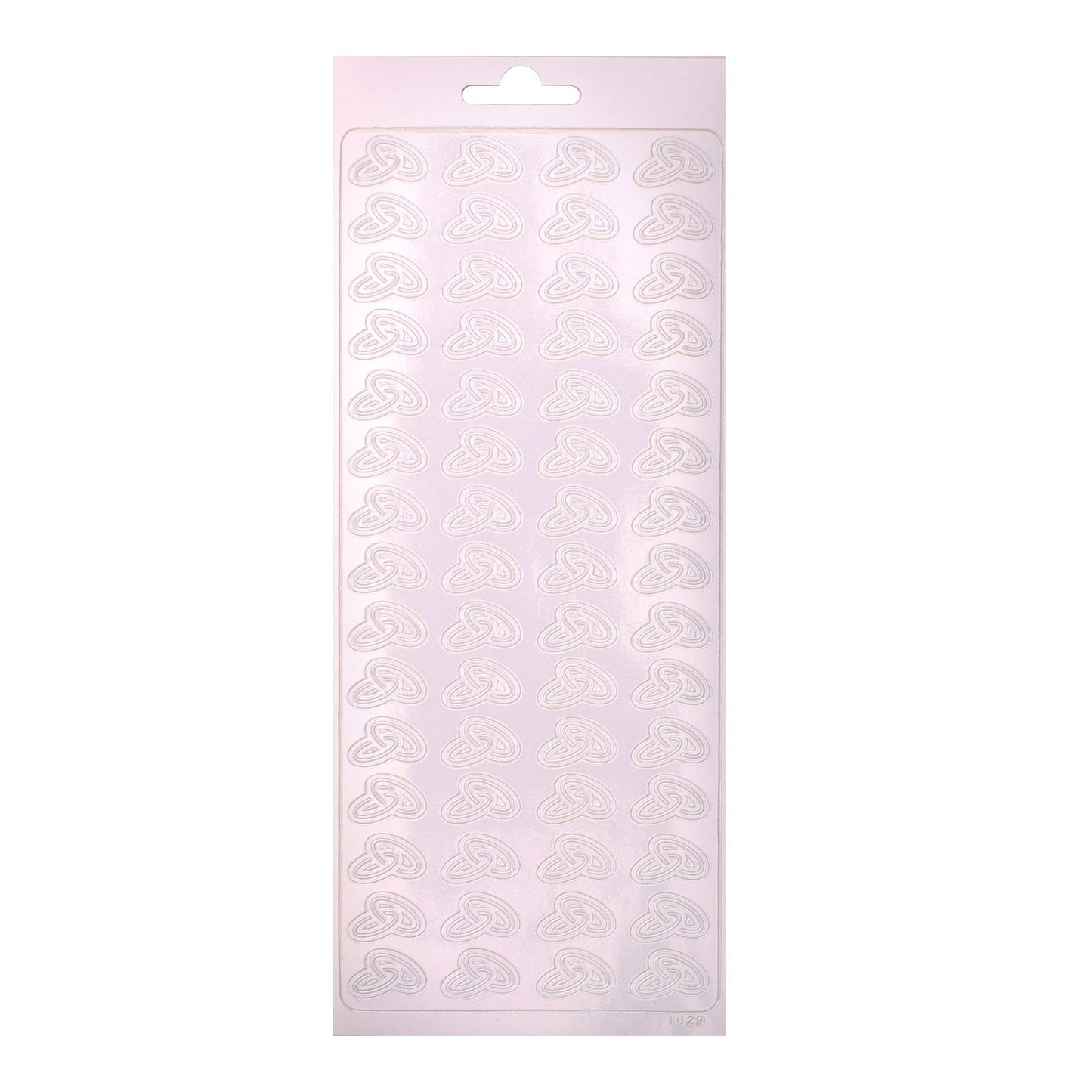 Vaessen creative • Aufkleber 10x23cm 10 Stück Ringe weiß