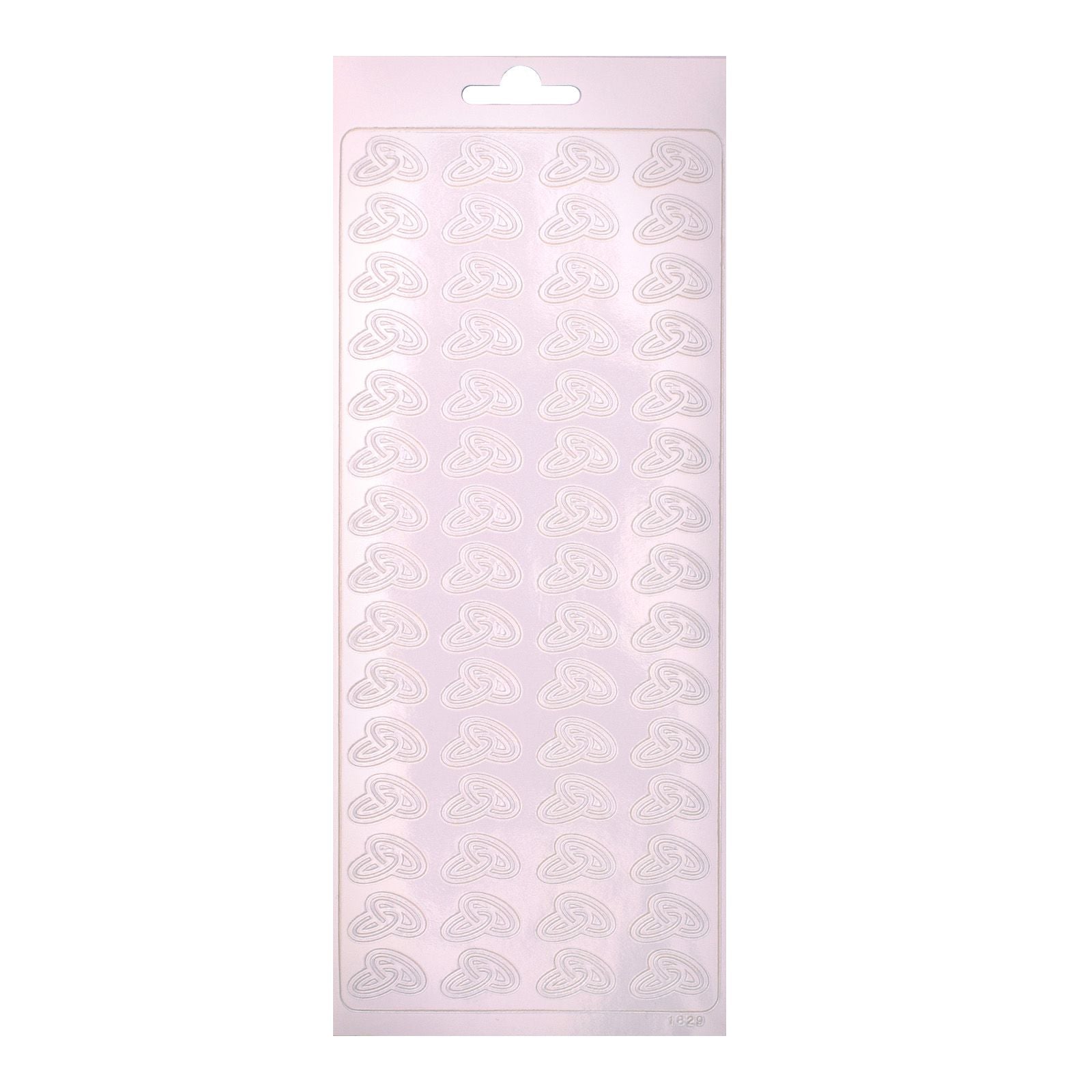 Vaessen creative • Aufkleber 10x23cm 10 Stück Ringe weiß