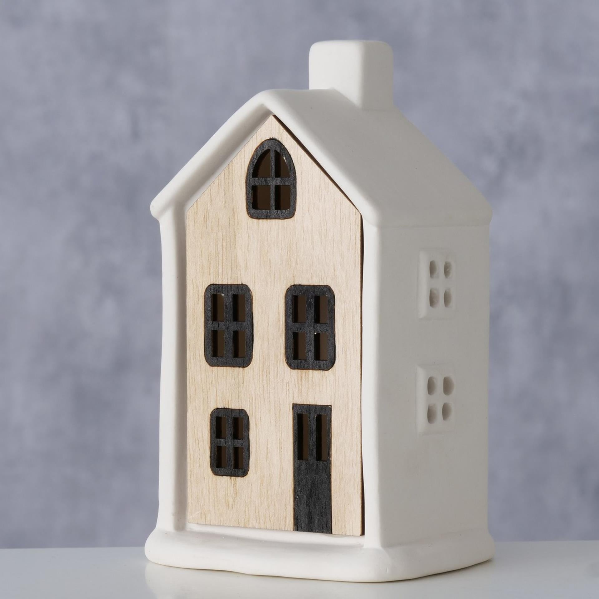 Boltze Haus Homewood Porzellan LED H13cm