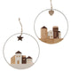 Boltze Home Deko-Anhänger mit Häusern, Durchmesser 25 cm