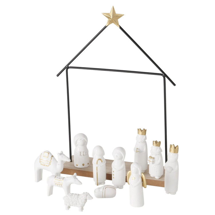 Boltze Heimkrippe 12-teilig 22x6x32cm