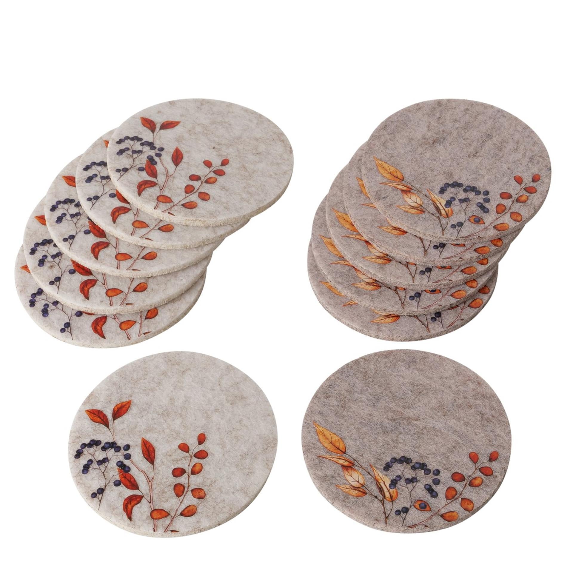 Boltze Home Filzuntersetzer-Set mit Blumen 6-teilig