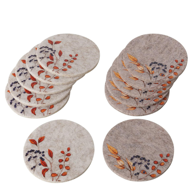 Boltze Home Filzuntersetzer-Set mit Blumen 6-teilig