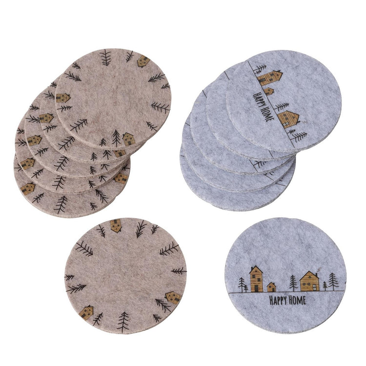 Boltze Home Untersetzer-Set Homewood Filz 6-teilig
