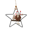 Boltze Home Weihnachtsanhänger Hirsch in Metallstern H18cm