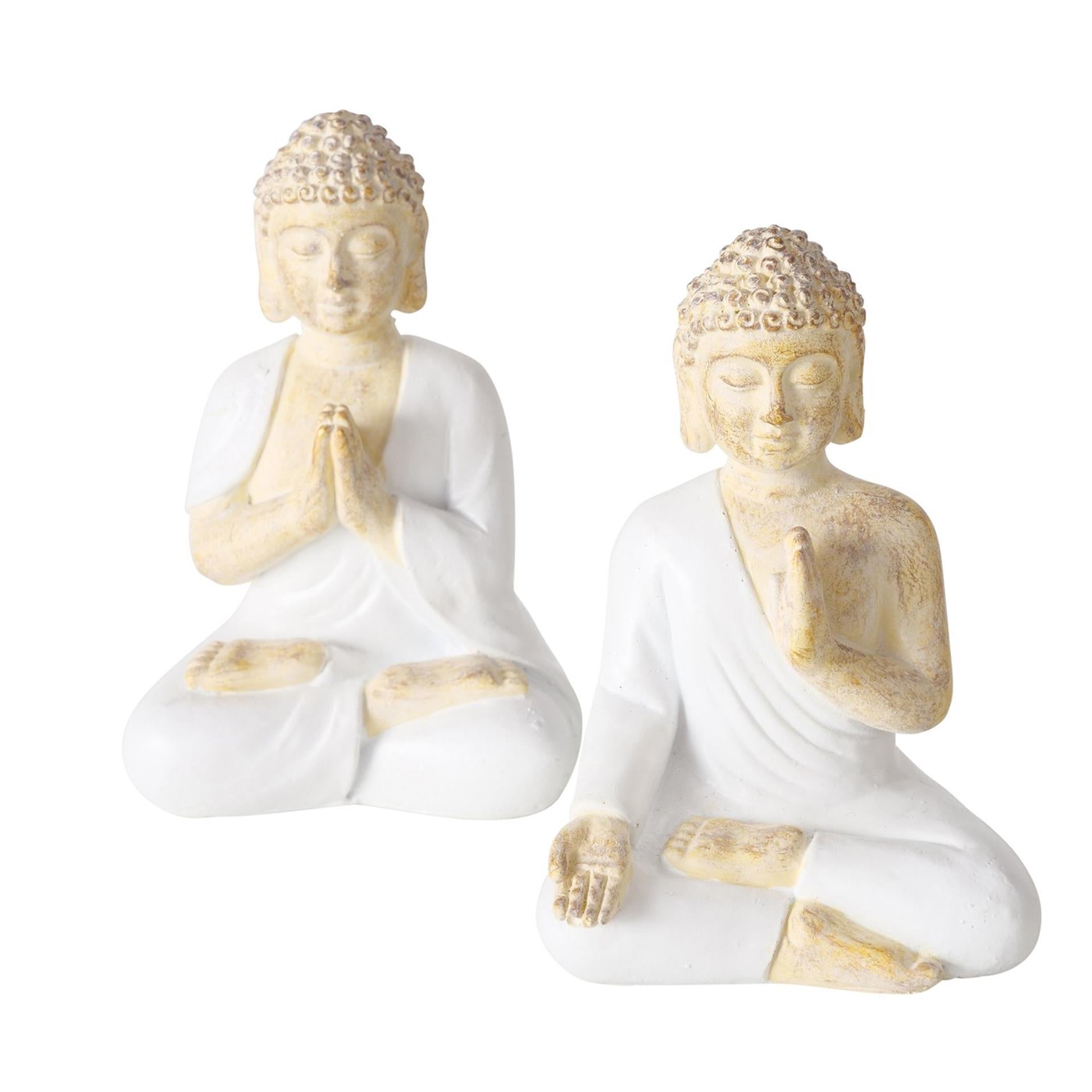 Boltze Home Statue Buddha H8,5cm 2-fach sortiert
