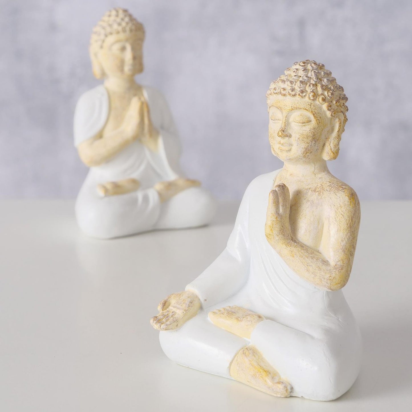 Boltze Home Statue Buddha H8,5cm 2-fach sortiert