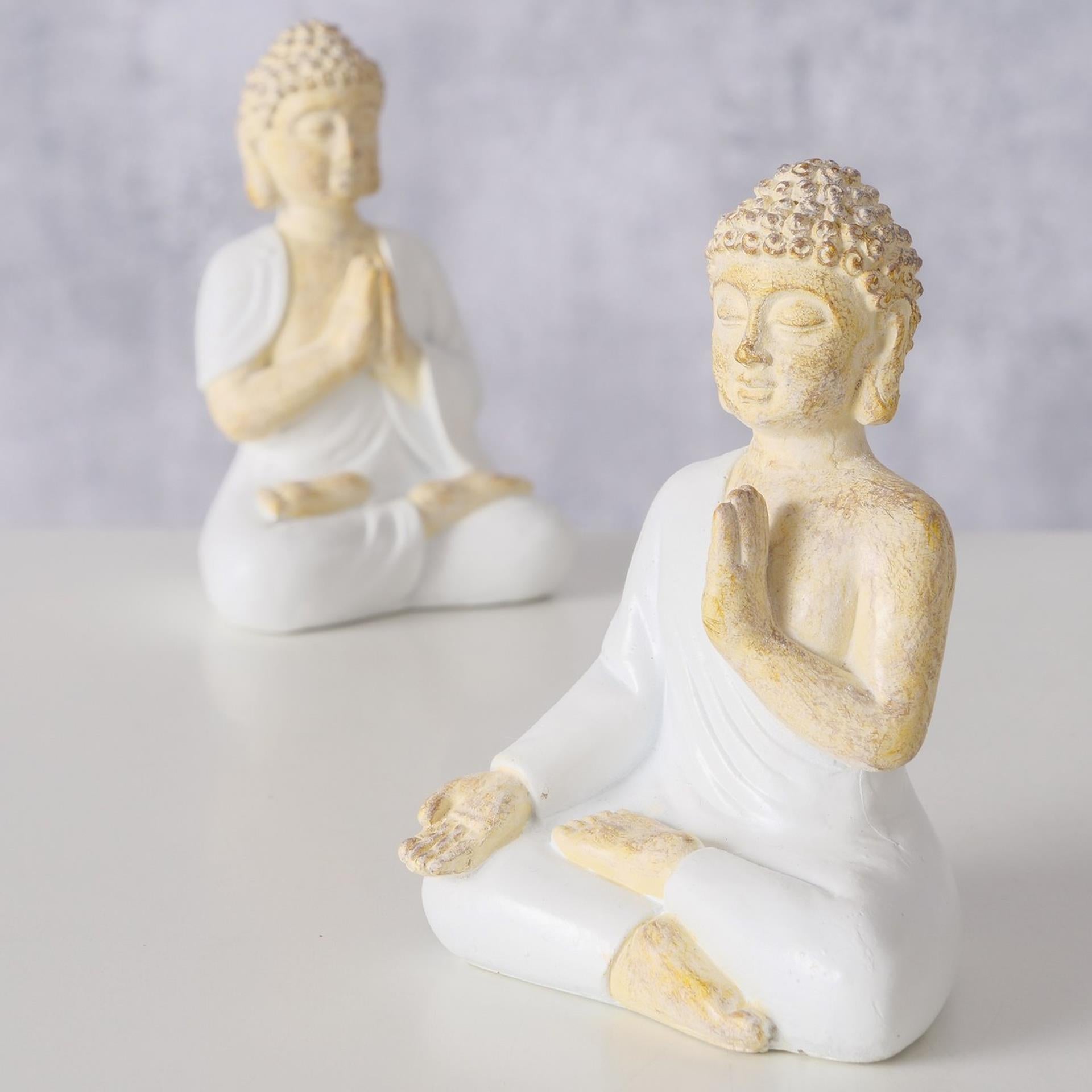 Boltze Home Statue Buddha H8,5cm 2-fach sortiert