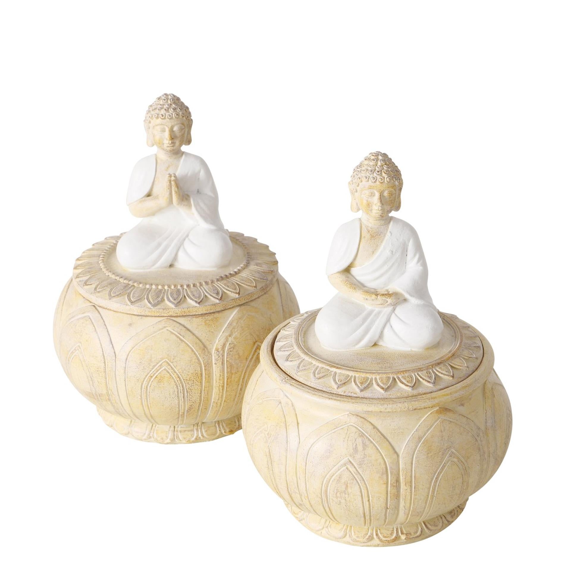 Boltze Home Vorratsdose Buddah H14 2 Sortiert