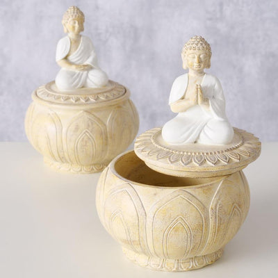 Boltze Home Vorratsdose Buddah H14 2 Sortiert