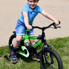 Volare Sportivo Kinderrad - Jungen - 14 Zoll - Neongrün schwarz - 95% versammelte