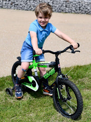 Volare Sportivo Kinderrad - Jungen - 14 Zoll - Neongrün schwarz - 95% versammelte - afbeelding 4
