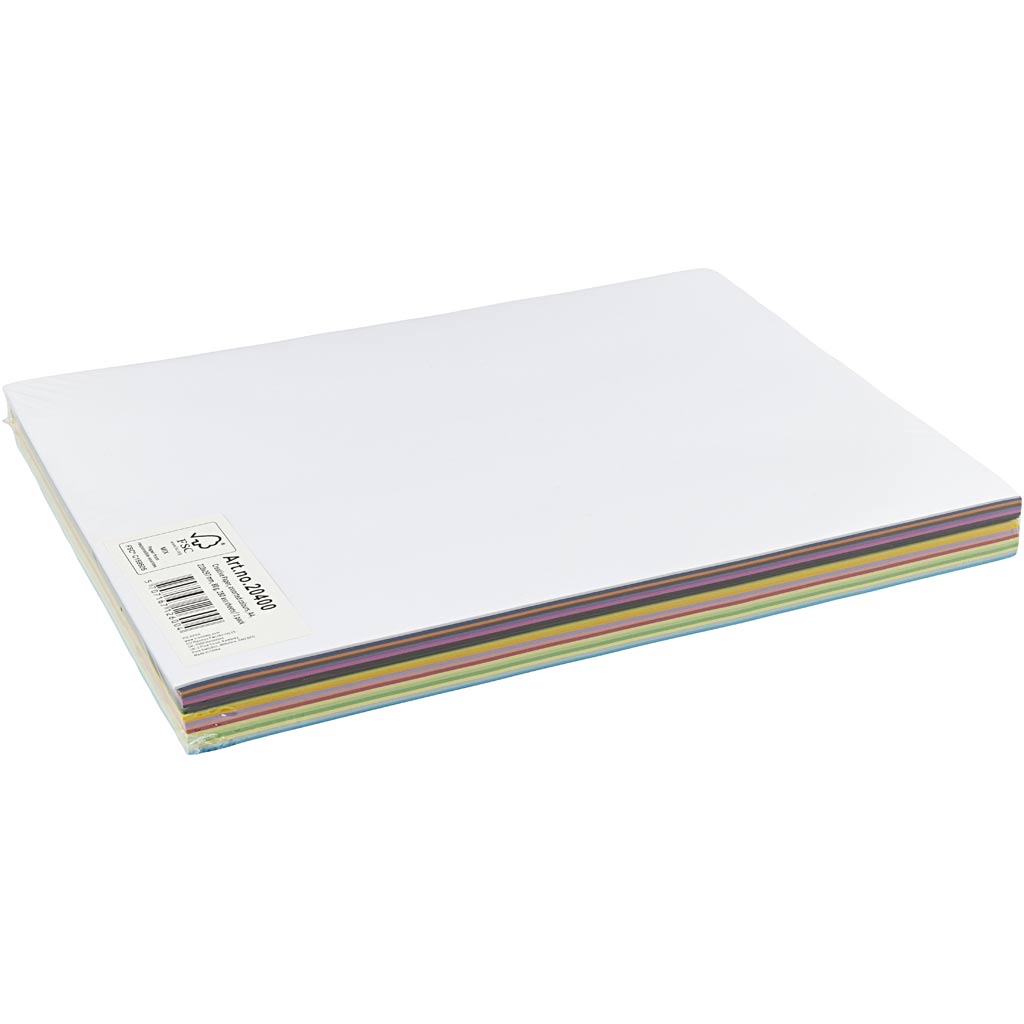 Creativ Company Kreativpapier, A4, Blatt 210 x 297 mm, 80 g, verschiedene Farben, 280 Blatt, 1 Karton