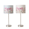 Boltze Home Tischlampe mit Schirm mit Blumenmuster, H40 cm