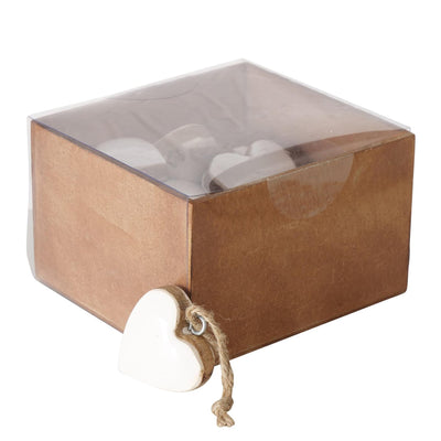 Boltze Home Anhänger Herz Inamiholz 5x5cm 16 Stück