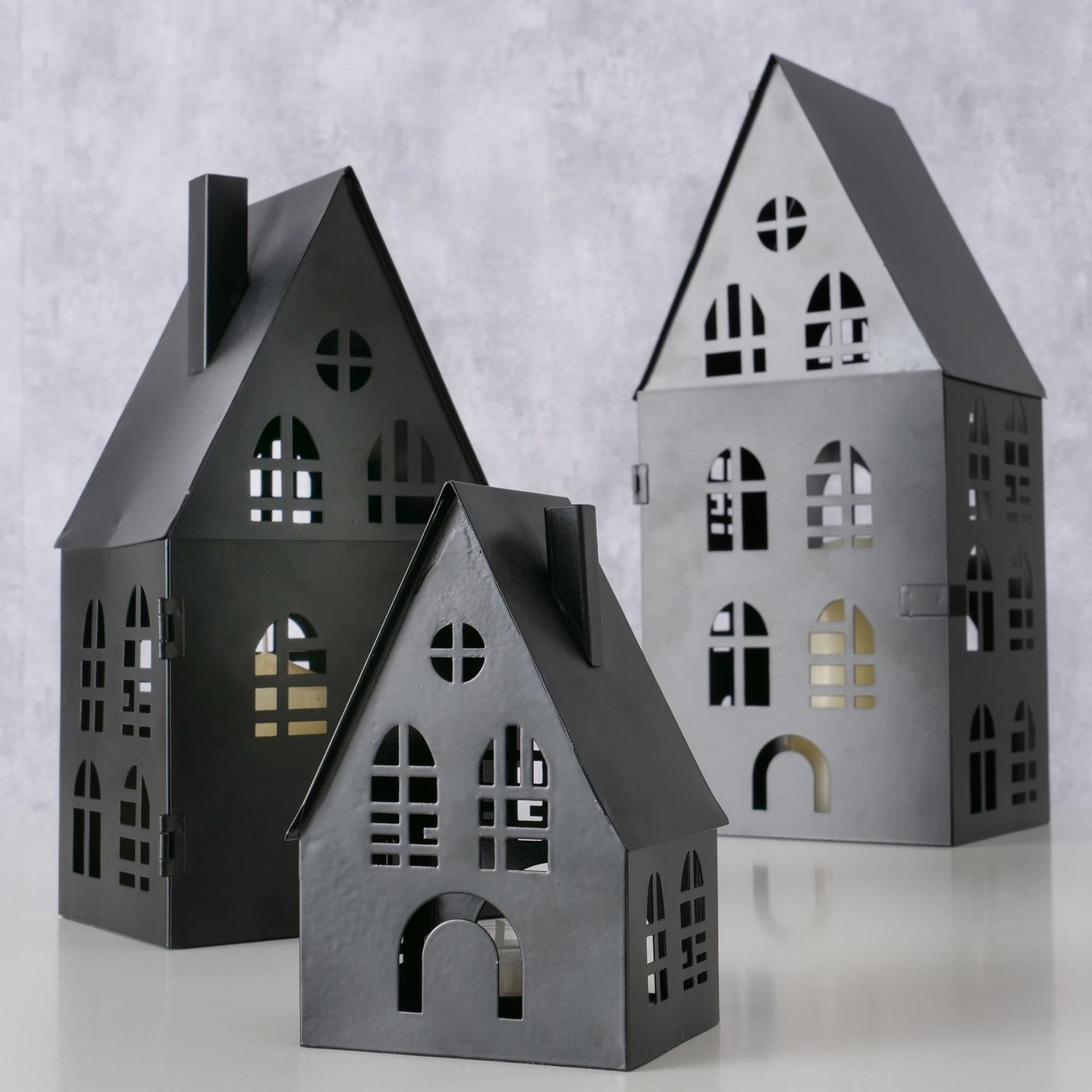 Boltze Home Laternen-Set Haus 3-teilig