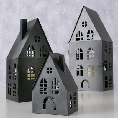 Boltze Home Laternen-Set Haus 3-teilig