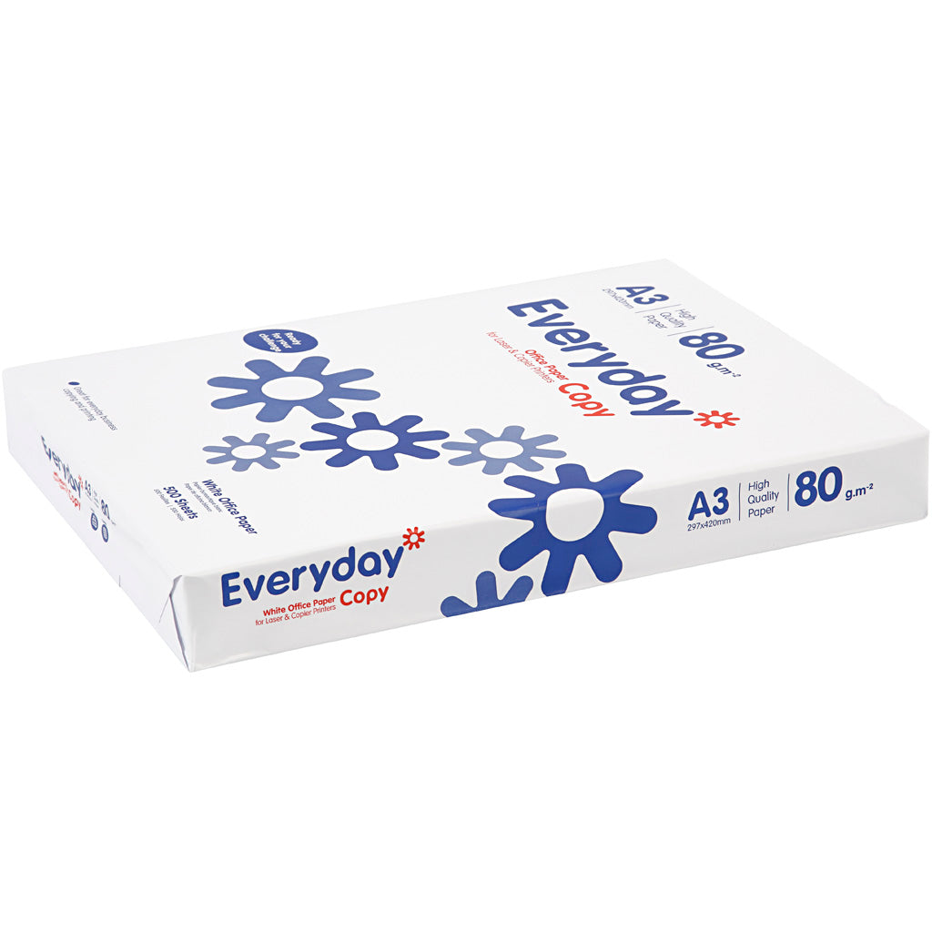 Creativ Company Zeichenpapier, A3, VEL 297x420 mm, 80 g, weiß, 500 Blatt 1 Box