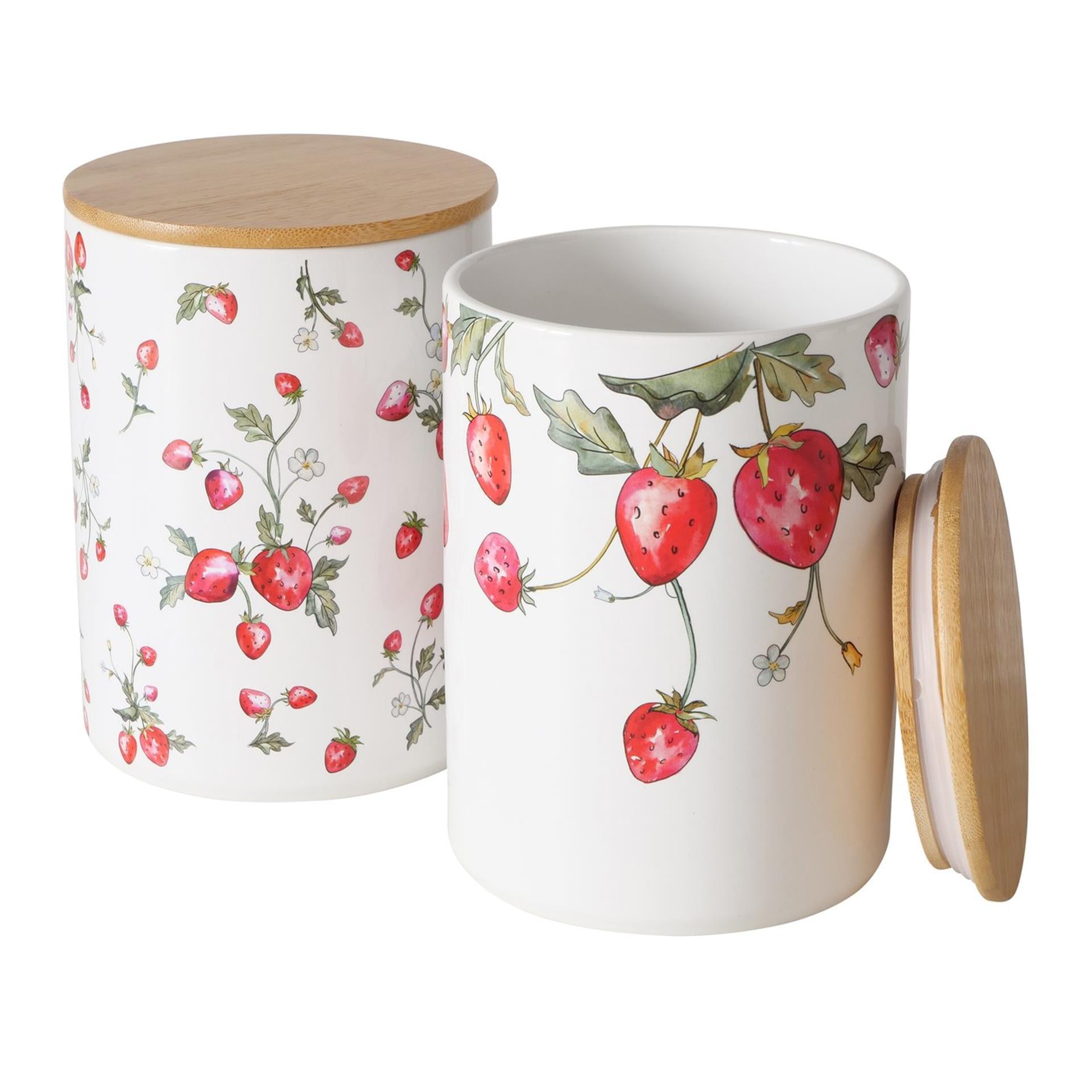 Boltze Home Vorratsdose Erdbeere Steingut H17cm