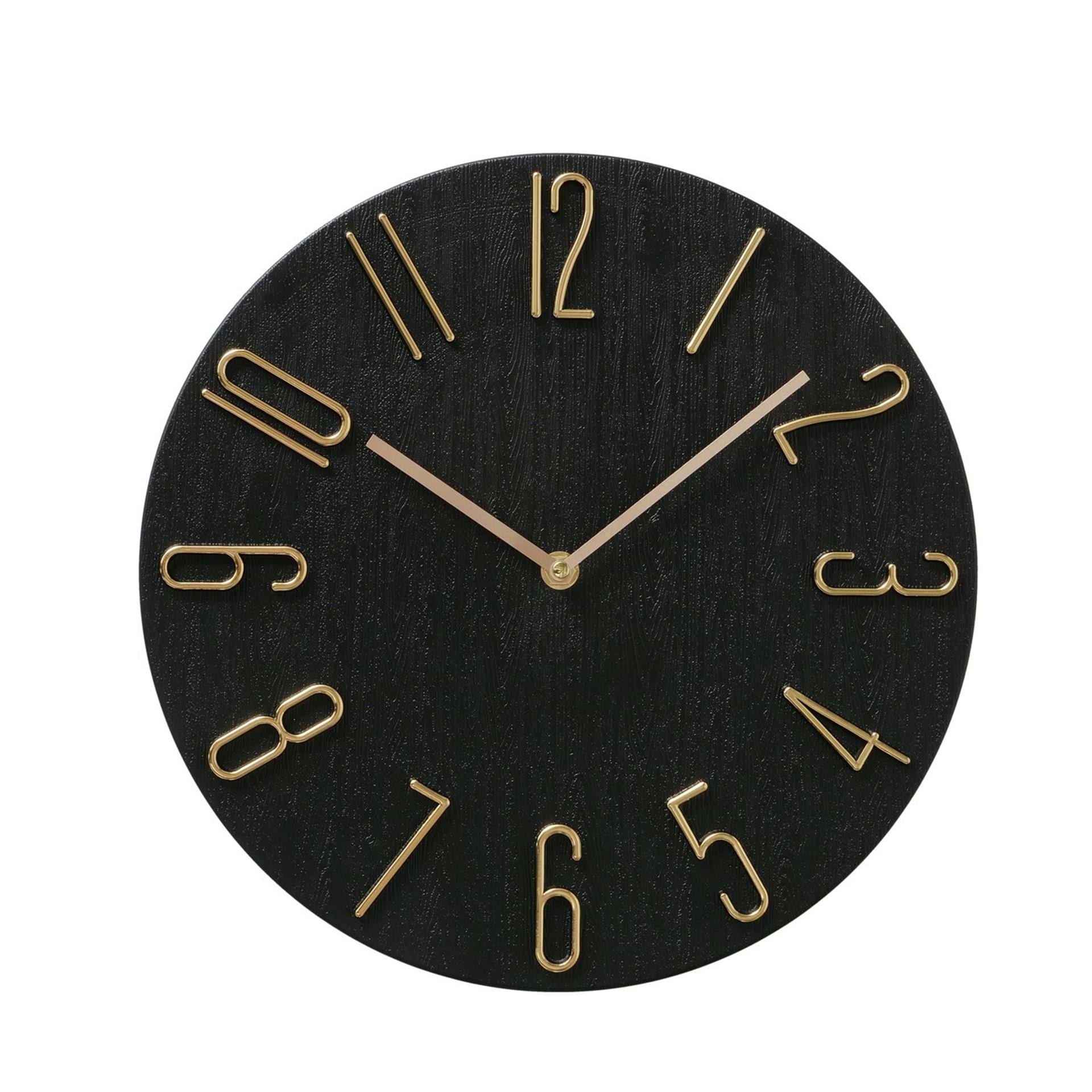 Boltze Home Wanduhr analog ø30cm Kunststoff schwarz