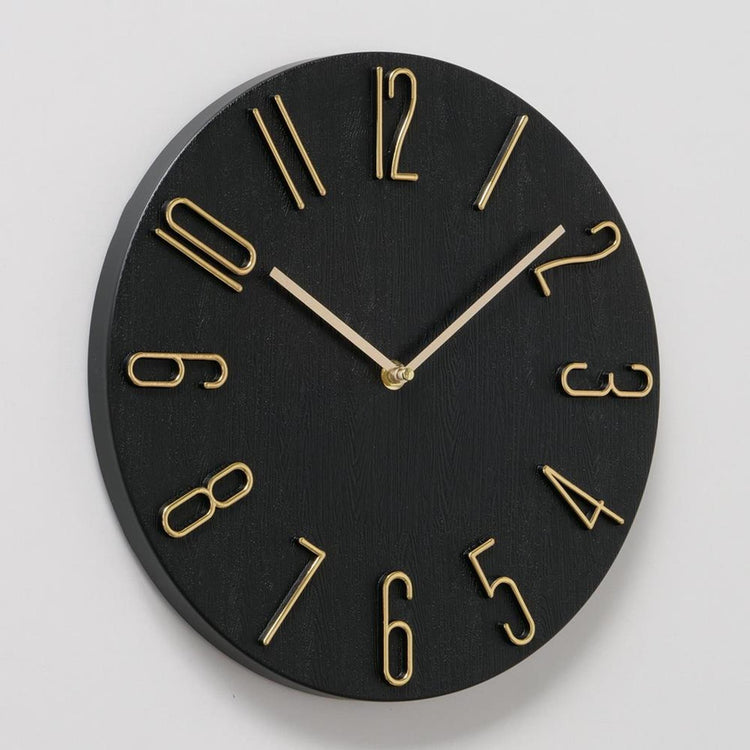 Boltze Home Wanduhr analog ø30cm Kunststoff schwarz