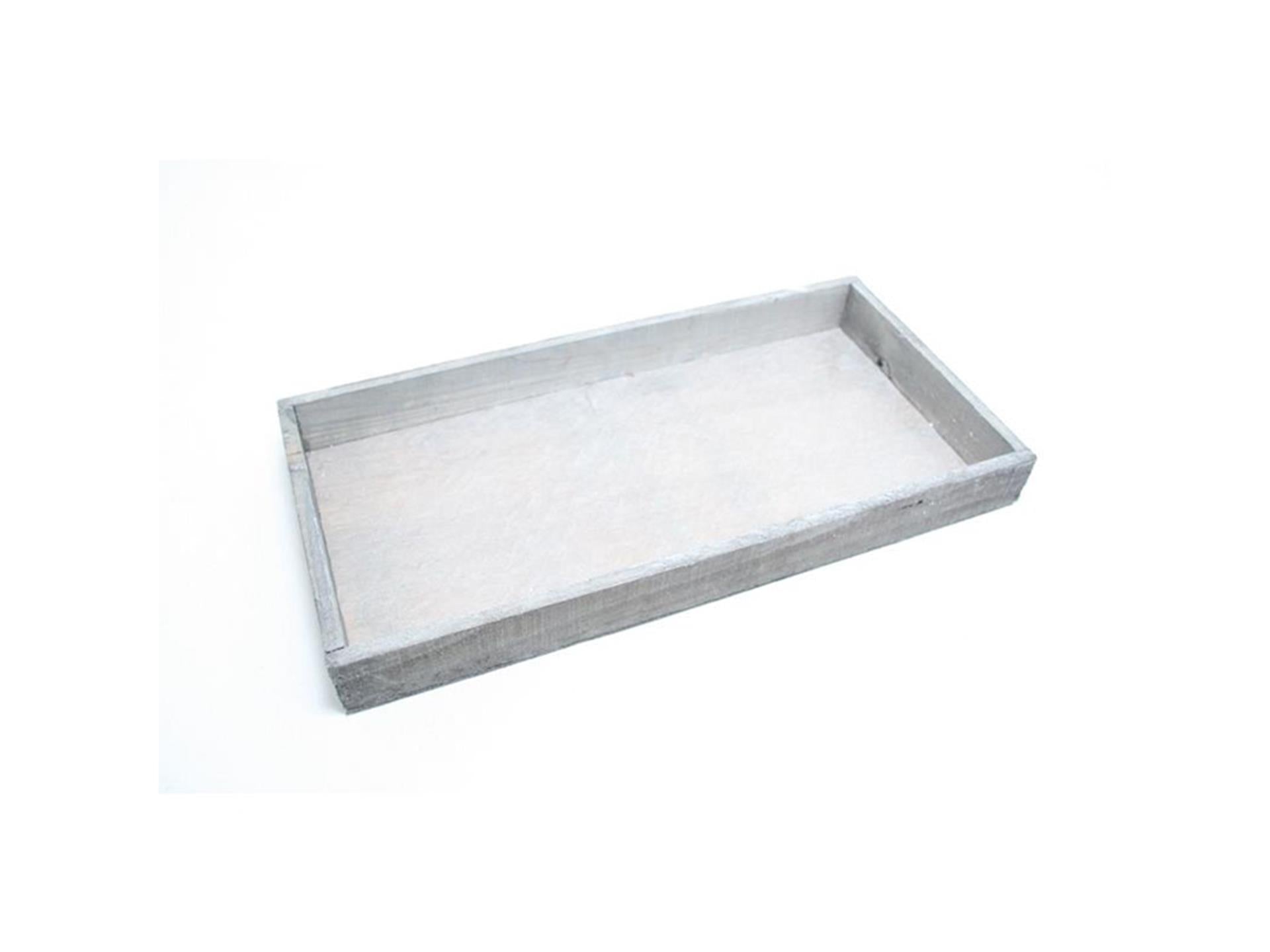 HBx Natural Living Tablett Firmiana 32x20cm grau