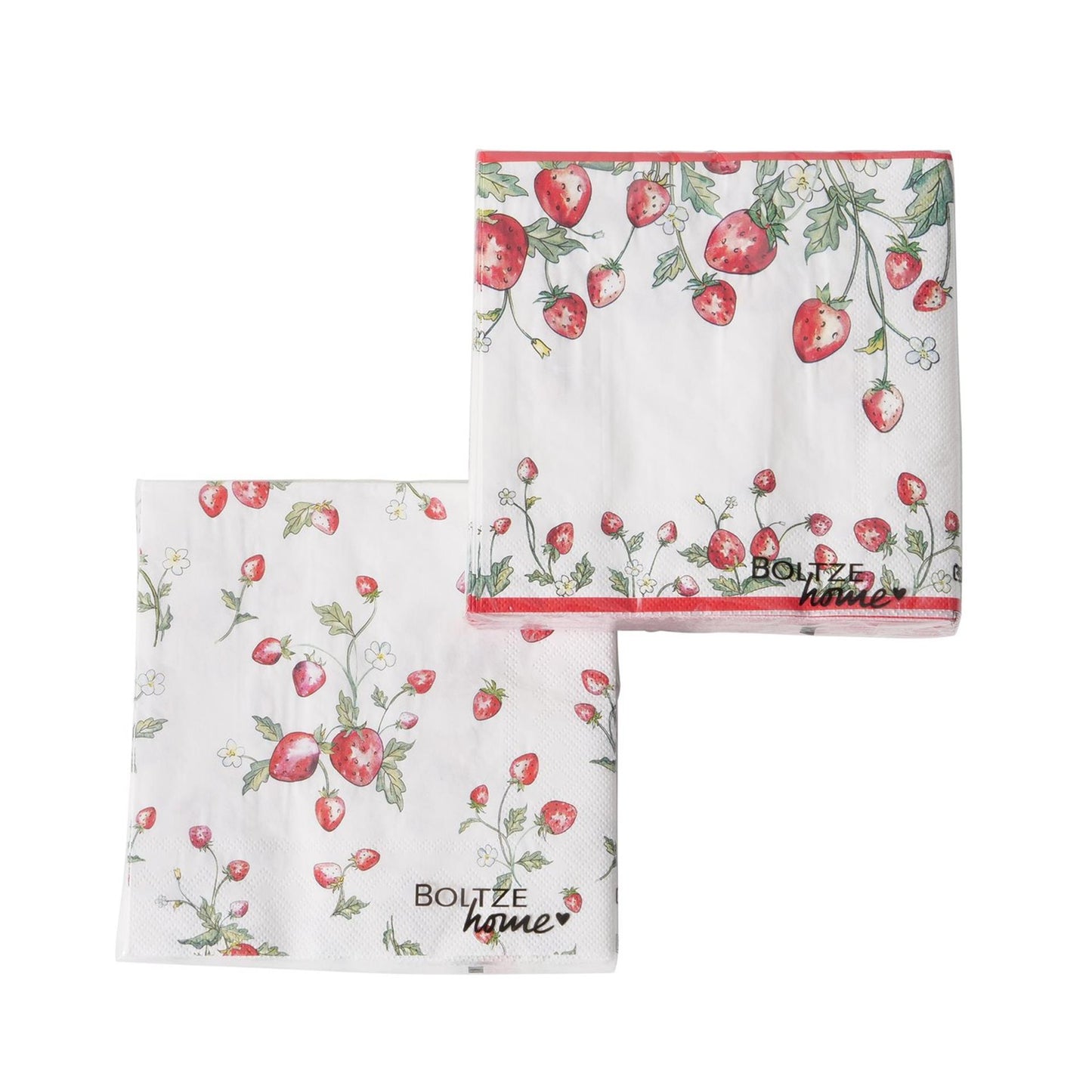Boltze Home Servietten Erdbeere 20-teilig 34x34cm