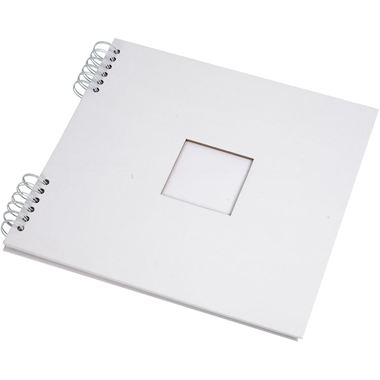 Spiralgebundenes Sammelalbum der Firma Creativ, Größe 30,5 x 30,5 cm, 250 g, weiß, 1 Stück