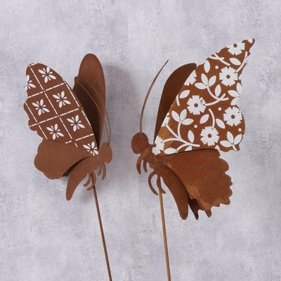 Boltze Hausgartenstecker Schmetterling Eisen 125cm