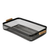 Boltze Home Tablett Metall Holz schwarz 51x27x8cm