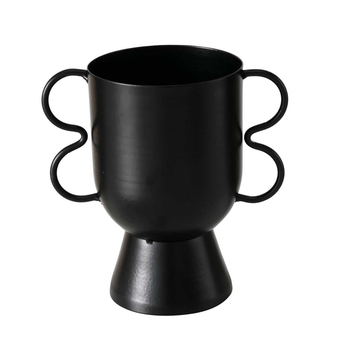 Boltze Home Blumentopf H16 Metall mattschwarz