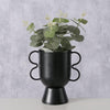 Boltze Home Blumentopf H16 Metall mattschwarz