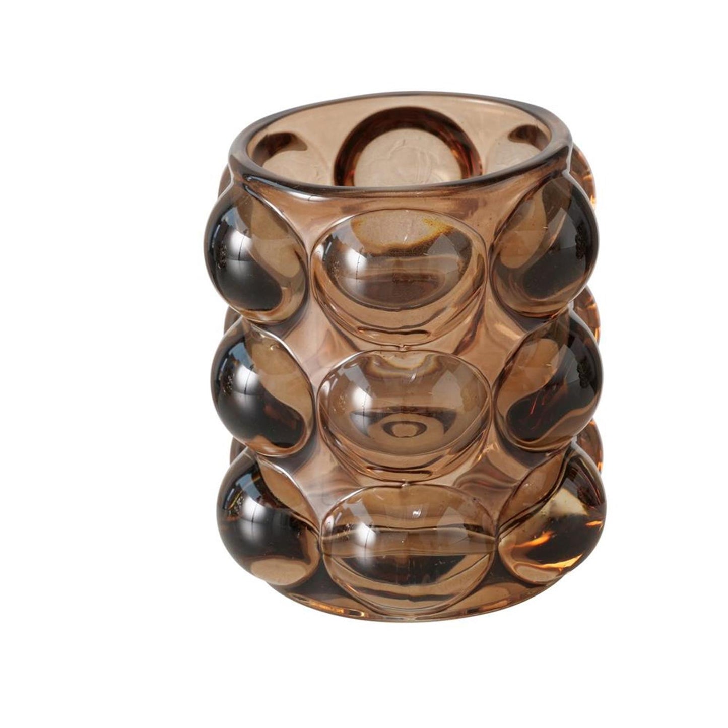 Boltze Home Teelichthalter H9 cm braun 3-fach sortiert